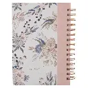 Pink Blue Floral Be Still Journal Wirebound2.webp