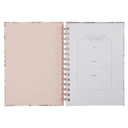 Pink Blue Floral Be Still Journal Wirebound3.webp