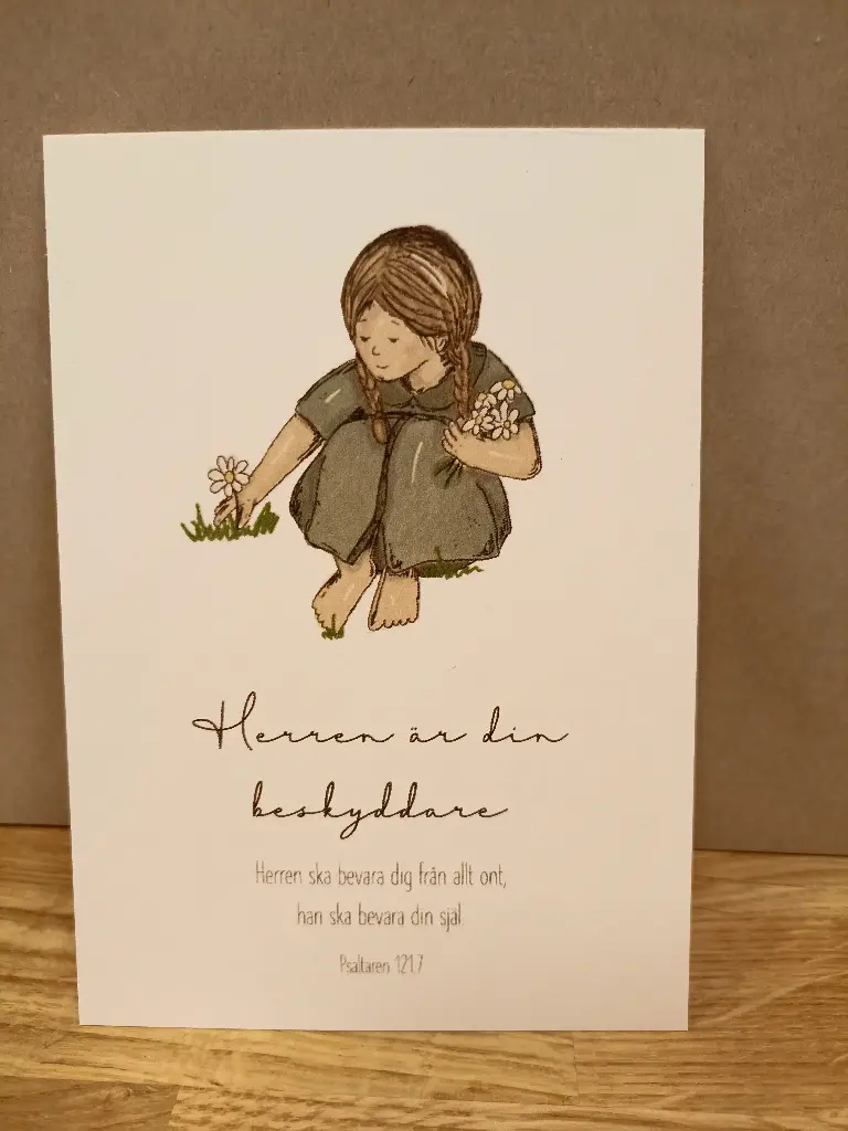 Vykort – Herren är din beskyddare (flicka)