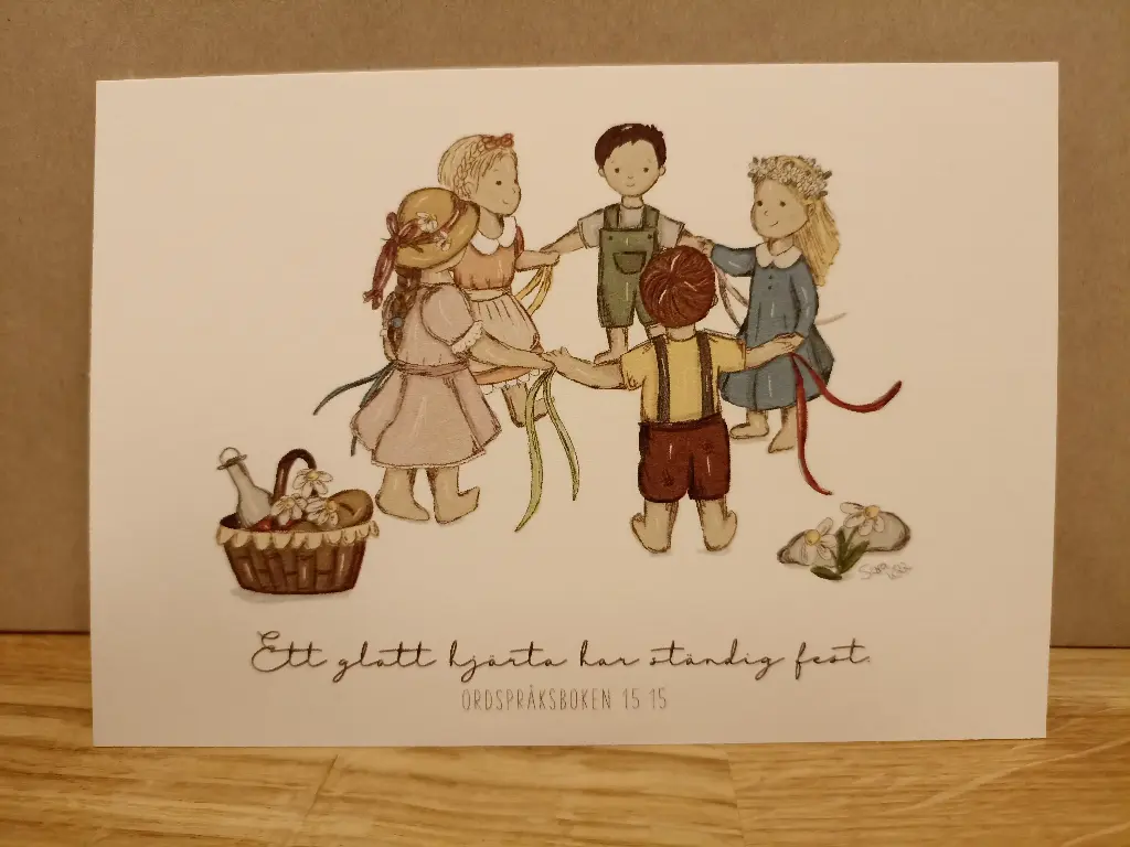 [700.002] Vykort – Ett glatt hjärta har ständig fest