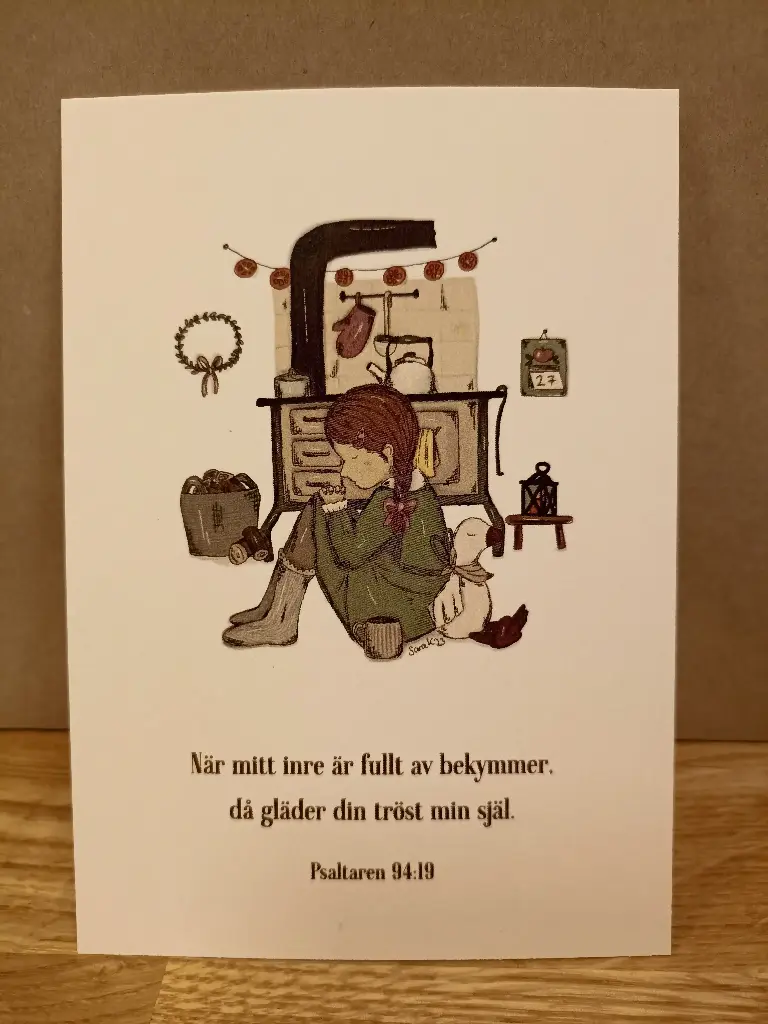 [700.010] Vykort – När mitt inre är full av bekymmer (flicka)