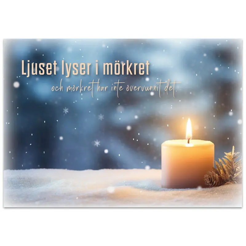 [712.046] Julkort – Ljuset lyser i mörkret