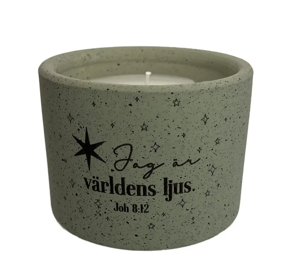 [500.118] Värmeljus keramik – Jag är världens ljus