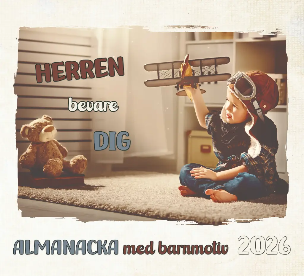 Bordsalmanacka med barnmotiv 2026