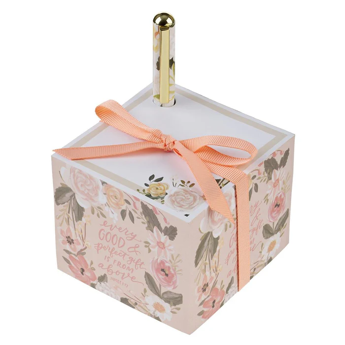 [940.073] Anteckningsblock – Every good & perfect gift, med penna