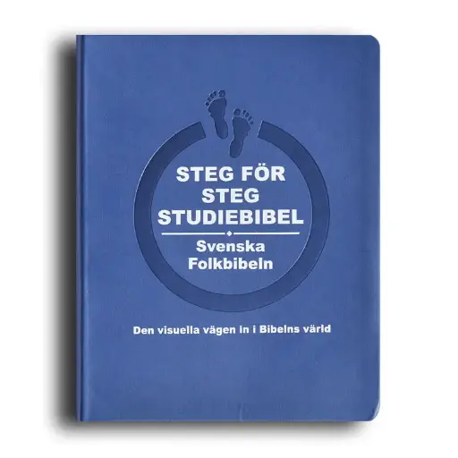 [116.011] Steg för steg Studiebibel, blå skinnimitation