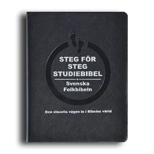 [116.012] Steg för steg Studiebibel, svart cabraskinn
