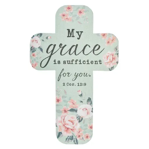 [740.023] Bokmärke Kors – My grace is sufficient for you, 2 Kor 12:9