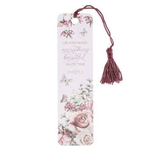 [740.010] Bokmärke med tofs – He has made everything beautiful, Pred 3:11