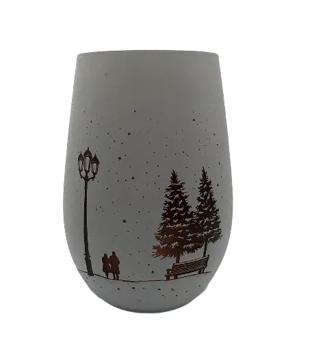 [500.122] Värmeljuslykta vit – Julfrid